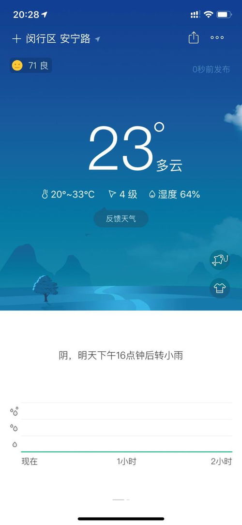 及时天气预报，精确到几点几分下雨，一键下载让生活更从容